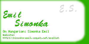 emil simonka business card